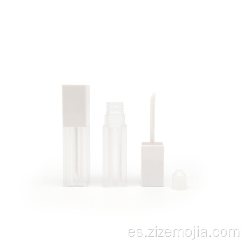 Tubos vacíos de brillo labial pequeño cuadrado esmerilado de 5 ml